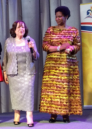 Caption: Rima Salah and Phumzile Mlambo-Ngcuka