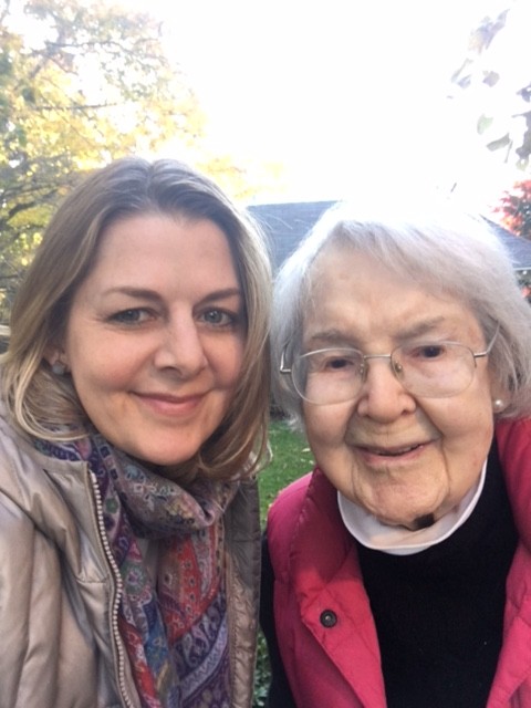 WSC members Jill Sen and Mildred Persinger on the way to the polls Nov. 7